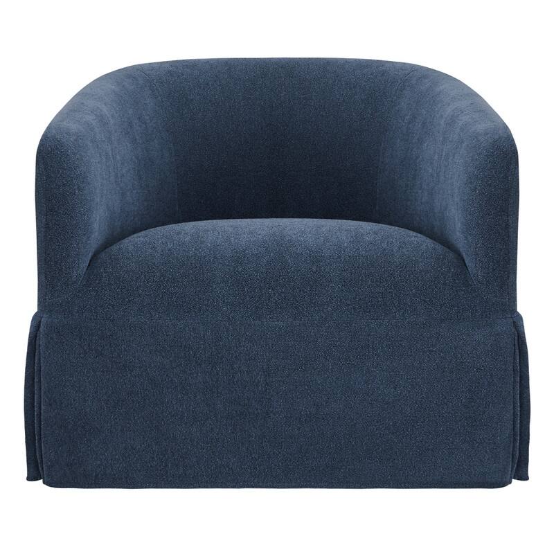 Luke Faux Slipcovered Swivel Accent Chairs for Living Room