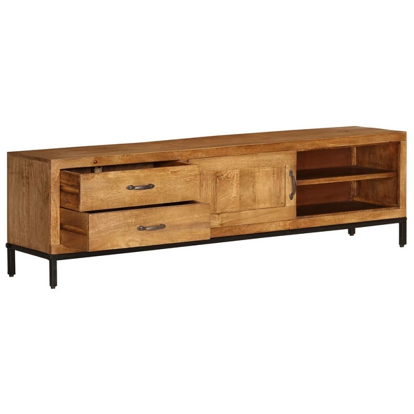 Solid mango wood tv stand sales