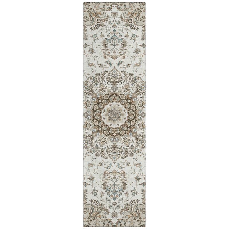 Machine Washable Indoor/ Outdoor Traditional Niko Chantille Rug