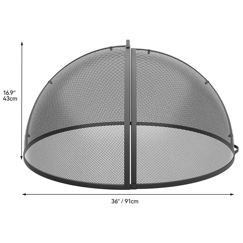 Moasis 36" Easy Access Fire Pit Spark Screen Lid Protector