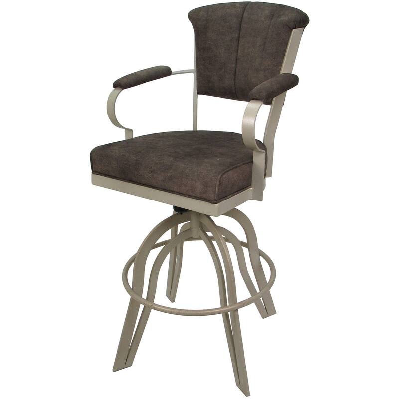 Miami Counter 26" or Bar 30" Metal Bar Stool on A Base - Outlier Ash - Beige - Counter Height