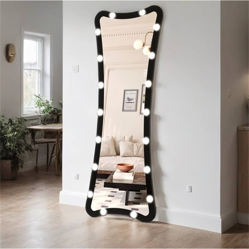 63"H Full Length Mirror with 3 Color Modes Lighted and Touch Control