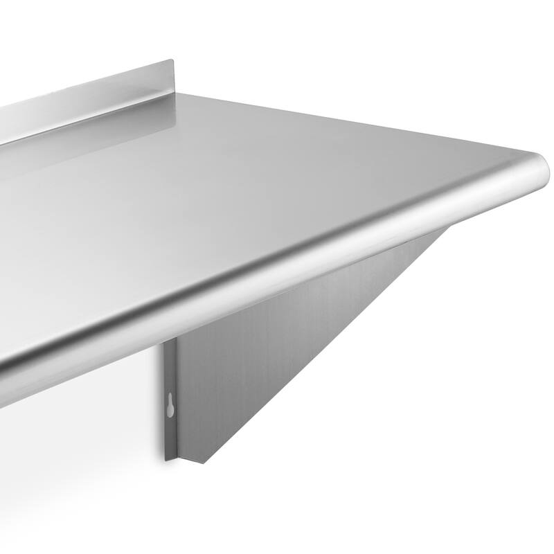 60 x 18in NSF Stainless Steel WallMount Shelf - 18" x 60"