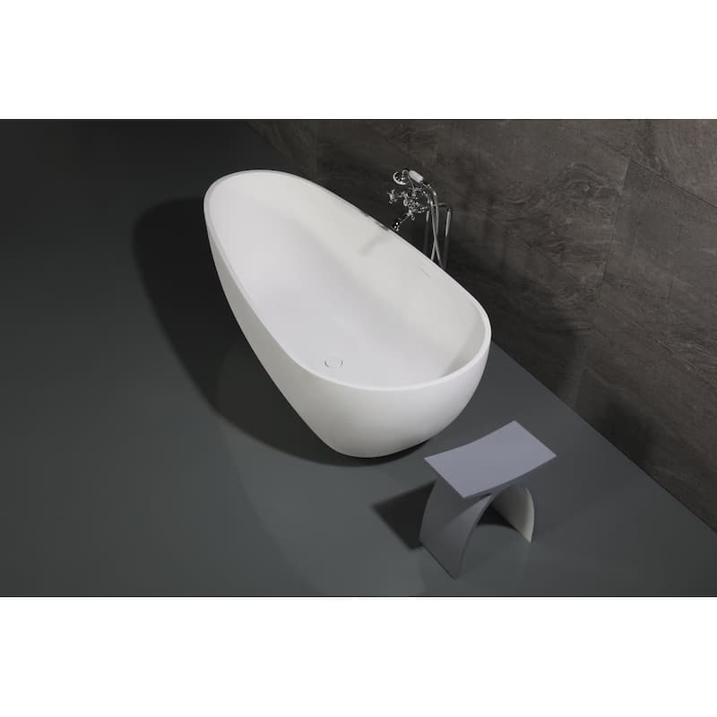 Kingston Brass VRTOV713422 Arcticstone 72" Free Standing Solid Surface