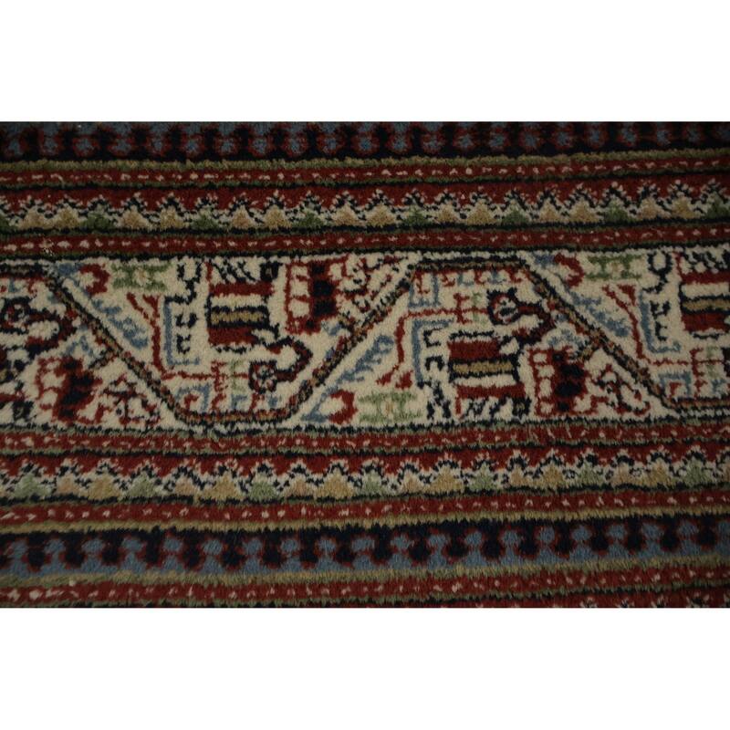 Hand Knotted Oriental 100% Wool Carpet Traditional Geometric Oranges & Rust Botemir Area Rug - 11' 10'' X 8' 10''
