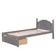 preview thumbnail 15 of 18, Full over Twin & Twin Bunk Bed Velvet Upholstered Triple Bunk Bed with 2 Drawers and Guardrails