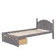 preview thumbnail 15 of 18, Velvet Triple Bunk Bed with Drawers and Guardrails, Grey