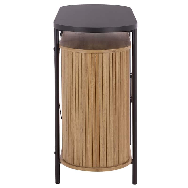 SAFAVIEH Home Etka Tambour Doors Compact Sideboard/TV Stand - 39"W x 16"D x 32"H