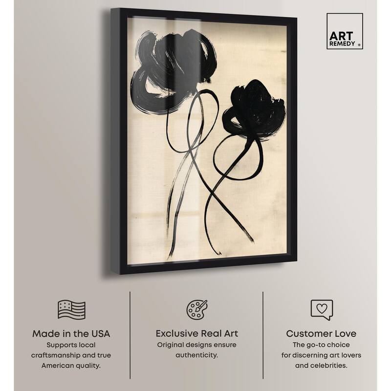 Florals in the Minimal II Shadowbox by Art Remedy