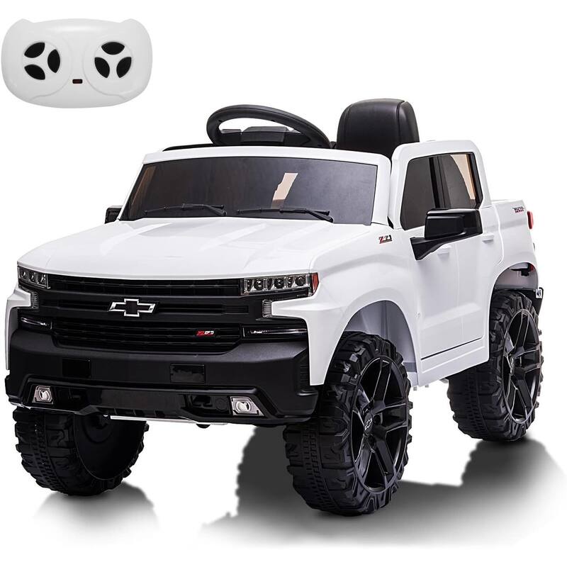 Licensed Silverado GMC Kids Ride On Truck - White