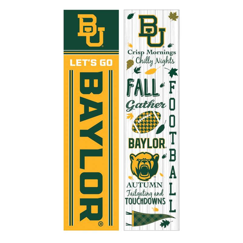 47" Double Sided Seasonal Porch Leaner, Baylor University - 47" x 11.25"