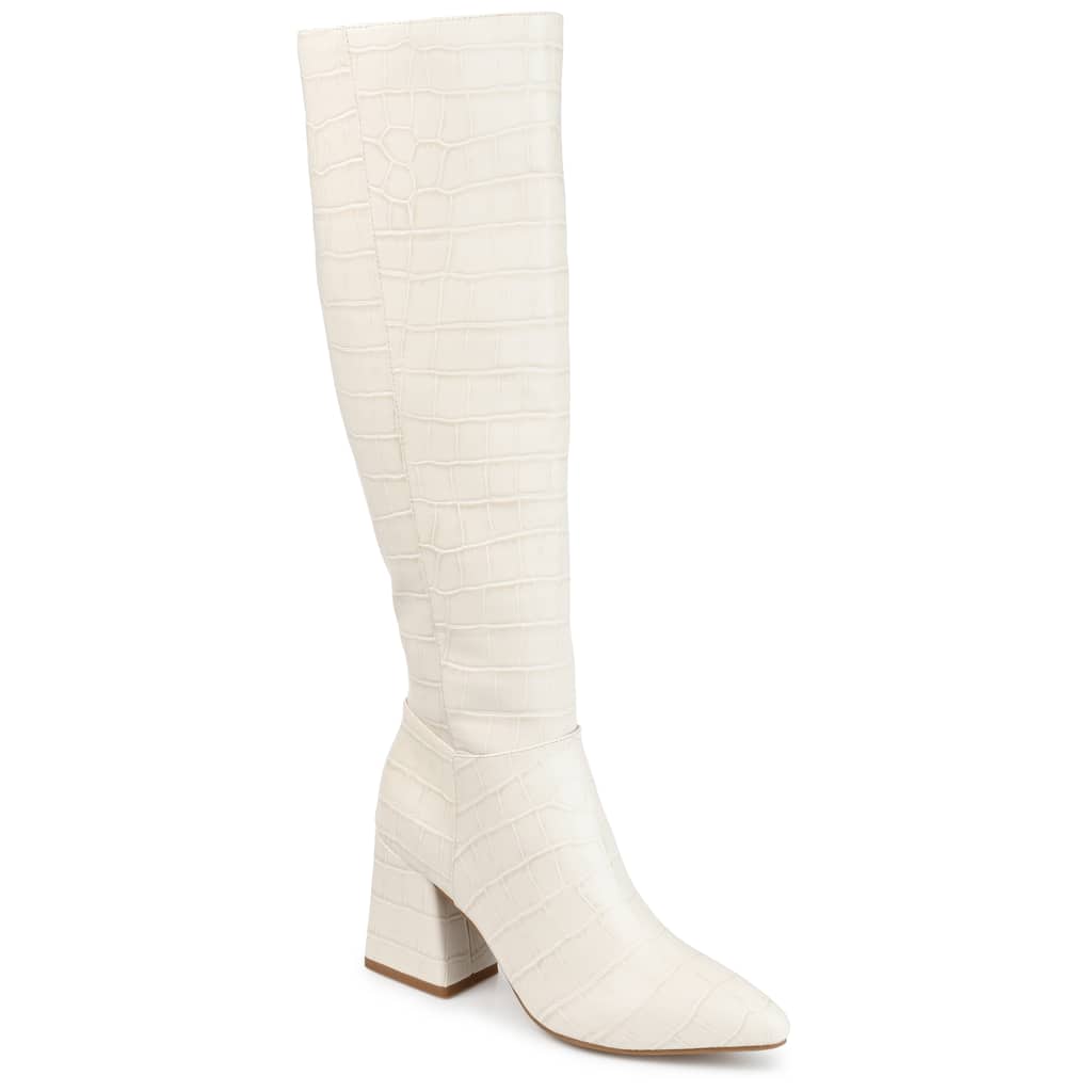 Journee Collection Women's Landree Block Heel Knee High Boots