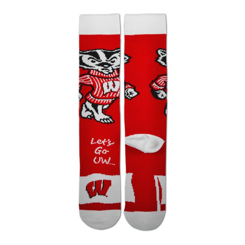 Wisconsin Badgers Flag Promo Crew Socks