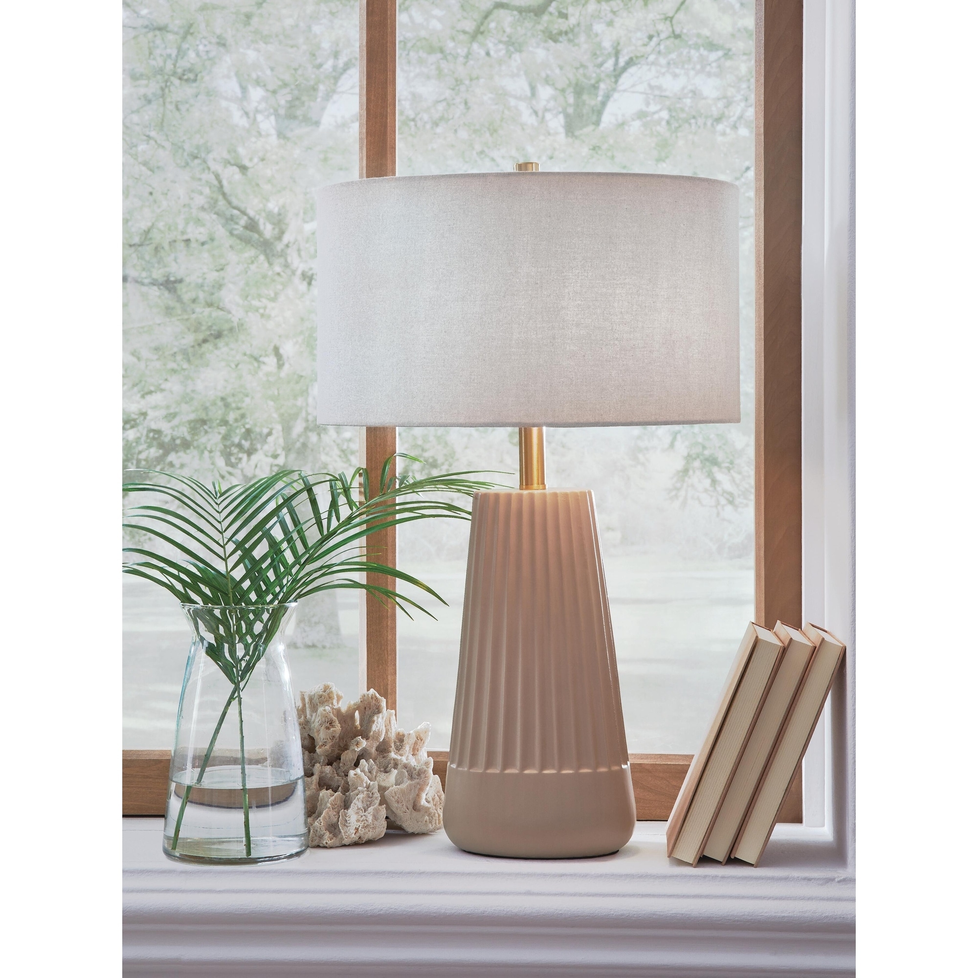 Signature Design by Ashley Dellner Brown Table Lamp - 16"W x 16"D x 25"H