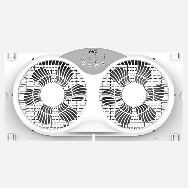 EVO Electronic Twin Window Fan with Remote