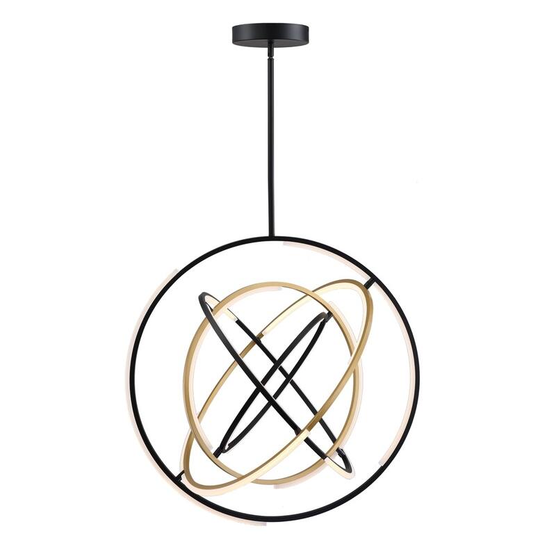 Trilogy Collection Integrated LED 32 in. Pendant, Black and Gold - Medium