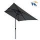 preview thumbnail 6 of 7, 10x6.5Ft,Rectangular Patio Solar LED Lighted Outdoor Umbrellas with Crank and Push Button Tilt for Garden Backyard Pool
