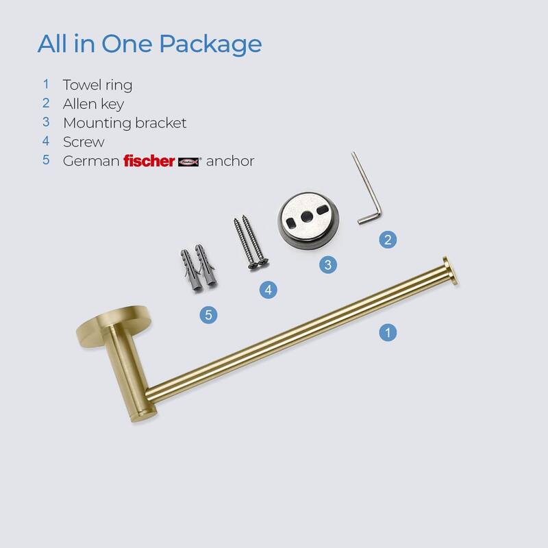 Circular 10 inch Bathroom Towel Bar