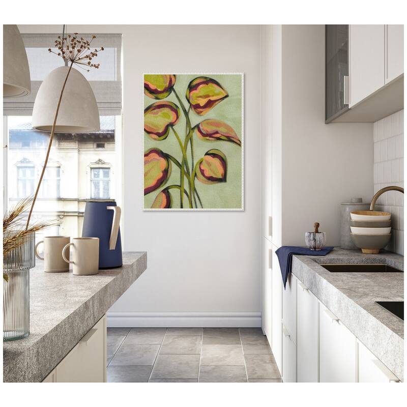 Kate and Laurel Sylvie Vibrant Foliage Framed Canvas by Nikita Jariwala