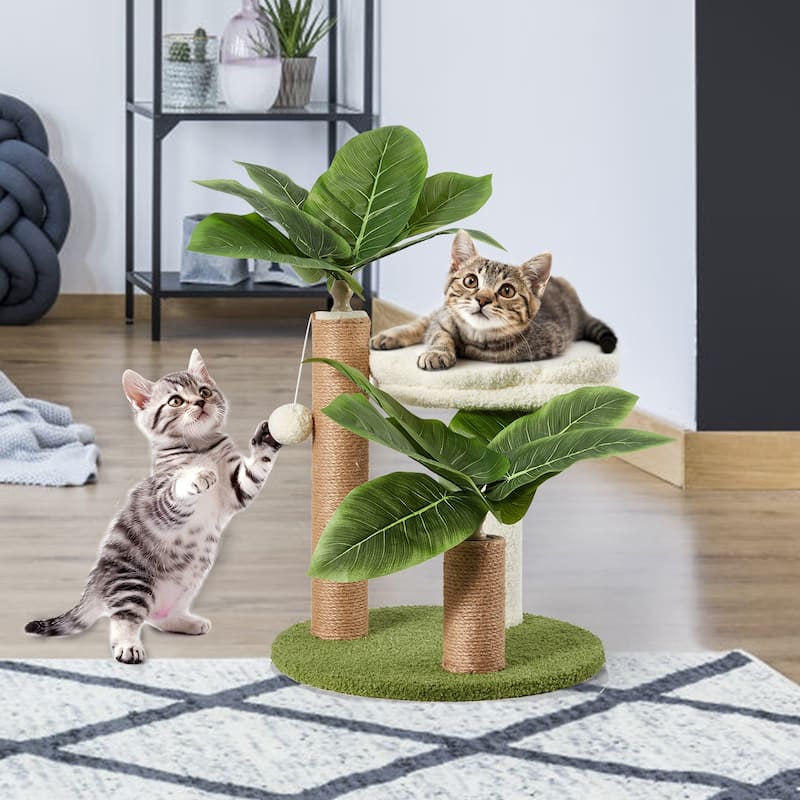 Sunflower Cat Tree, Multi-Functional Cozy Cat Tower, Cat Condo for Indoor Cats