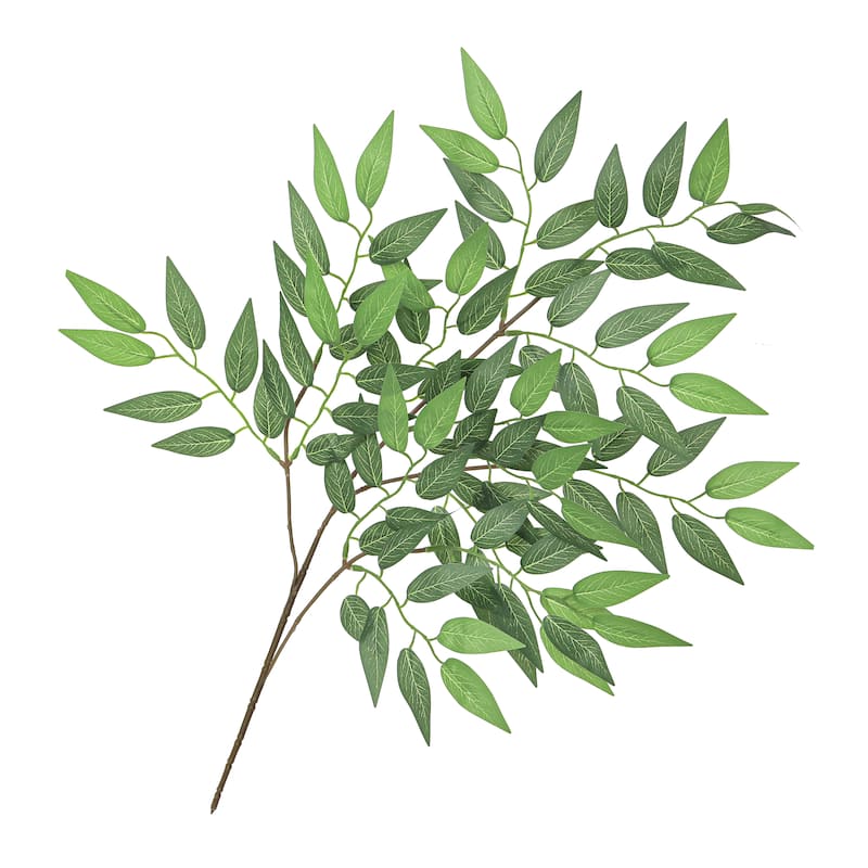 Set of 24 Artificial Italian Ruscus Smilax Leaf Stem Plant Greenery Foliage Spray Branch 27in - 27" L x 20" W x 0.25" DP