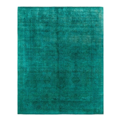 Contemporary Overdyed Wool Hand Knotted Area Rug - 8' 2" x 10' 2"