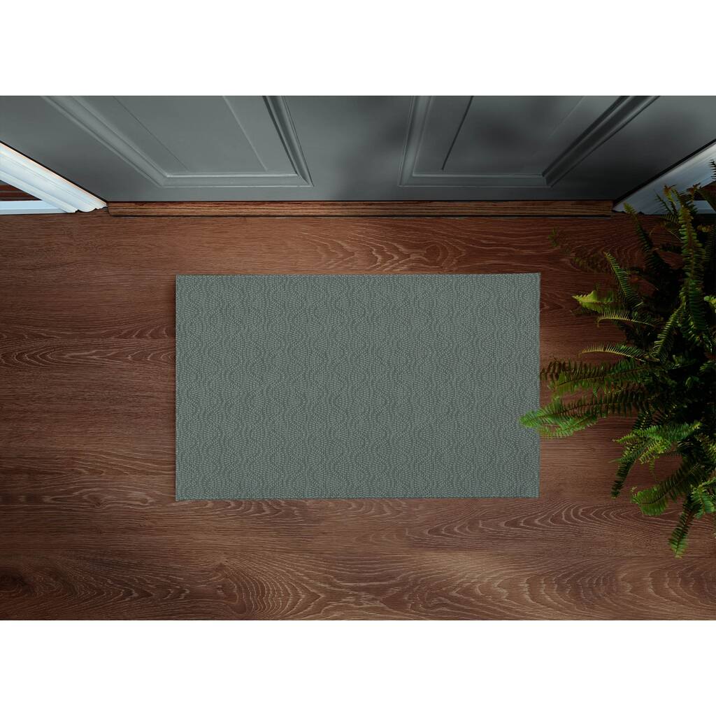HIGH TIDE SAGE with Rubberized non-slip Backing Indoor|Outdoor Mat By Kavka Designs