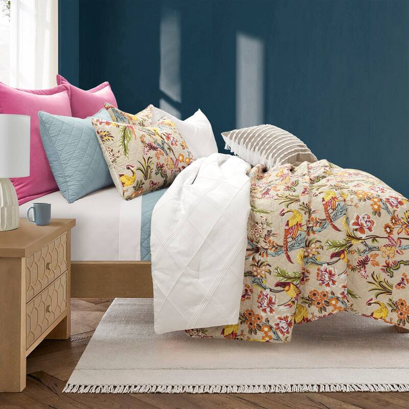 Lush Decor Dolores 3 Piece Cotton Quilt Set