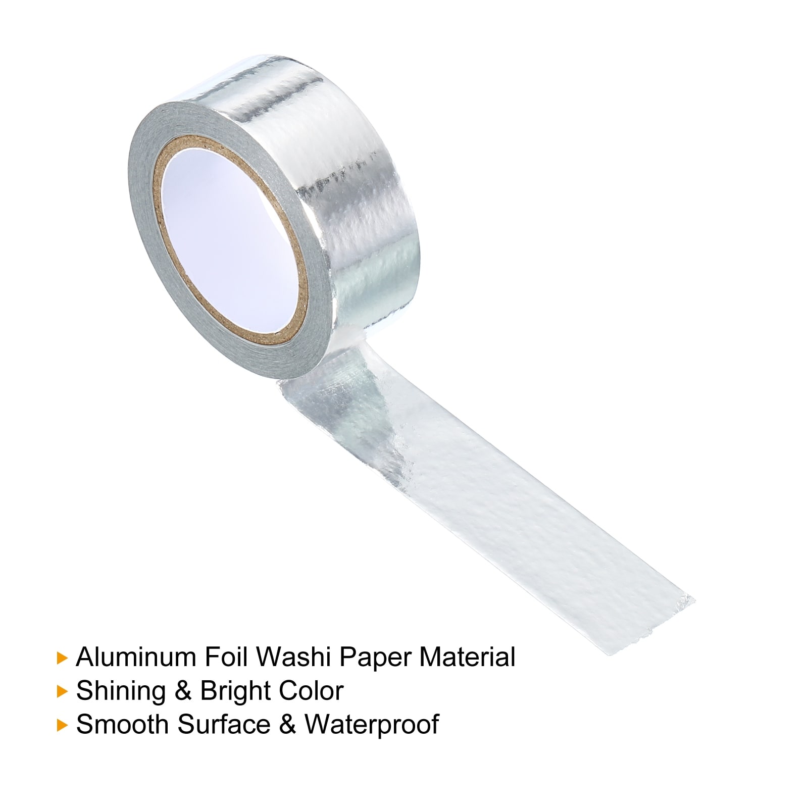 2pcs15mmx5m Metallic Washi Tape Masking Foil Adhesive Craft, Silver