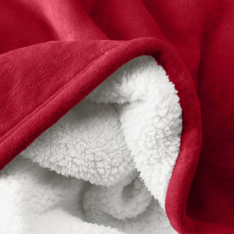 Bare Home Sherpa Fleece Blanket - Reversible Plush Bed Blanket