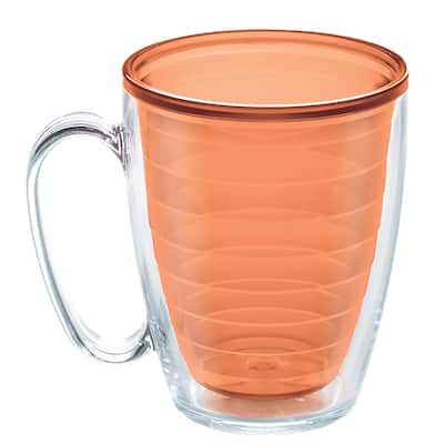 Tervis Clear & Colorful Tabletop Made in USA Double Walled Insulated Travel Tumbler, Citrus Sunrise - 16oz Mug