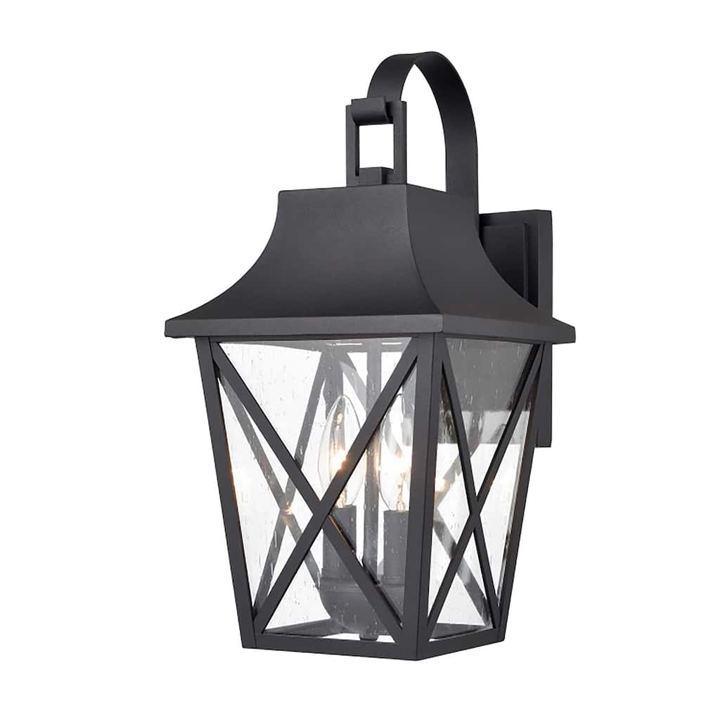 Splitrock 15.5'' High 1-Light Outdoor Sconce - Medium Black - 15.5 inch Tall