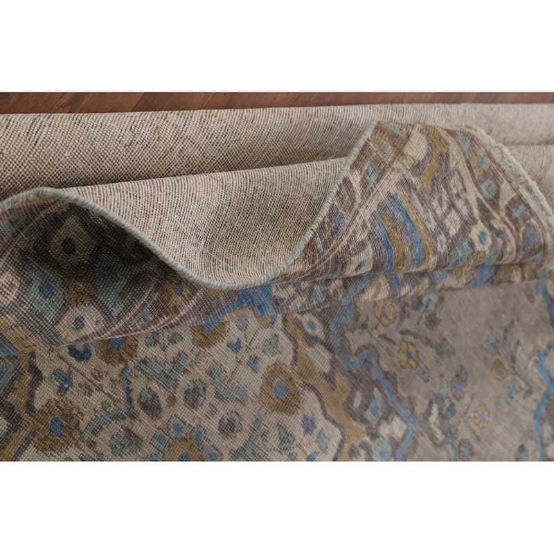 Gray Tabriz Persian Area Rug Handmade Traditional Wool Carpet - 6'9"x 9'5"