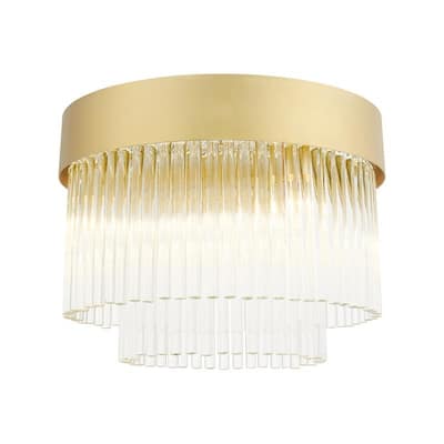 Livex Lighting 4 Light Soft Gold Flush Mount, 49827-33 - 13.25" DIA X 10" H