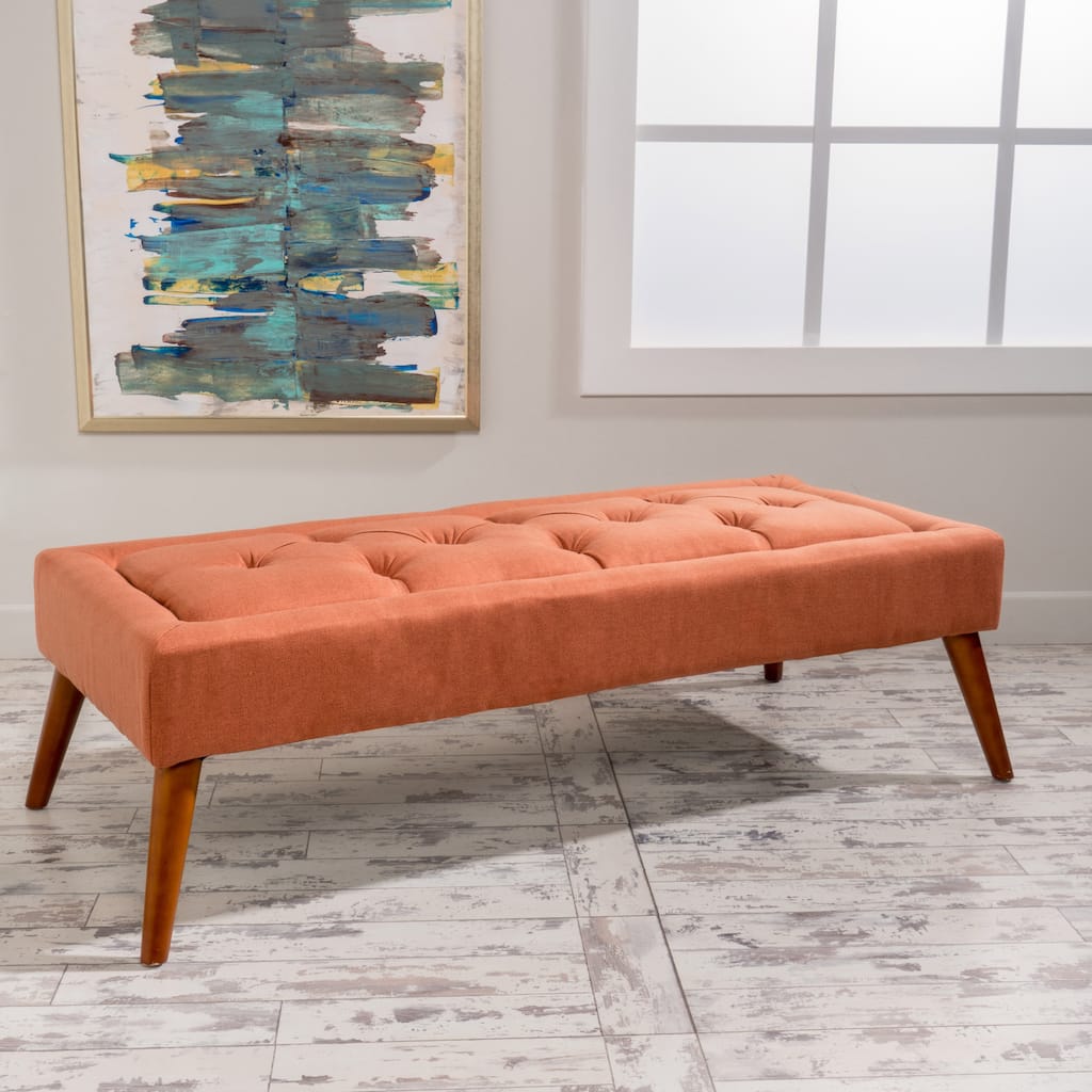 Tufted Top Ottoman Cushioned Seats, Solid Construction, Easy to assemble