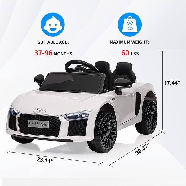 dimension image slide 2 of 6, Ride Car for Kids, 12V Power Battery Electric Vehicles for 4-8 Toddlers