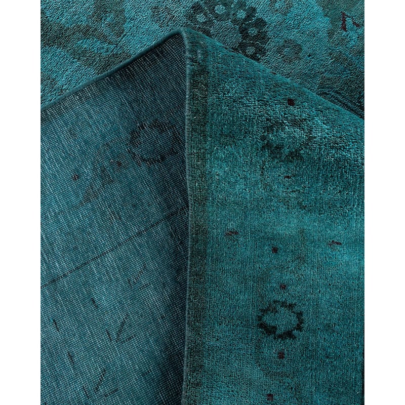 Vibrance One-of-a-Kind Hand-Knotted Area Rug - Blue, 11' 10" x 18' 10" - 11' 10" x 18' 10"