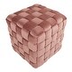 preview thumbnail 20 of 19, Silver Orchid Camilla Braided Square 16" Ottoman