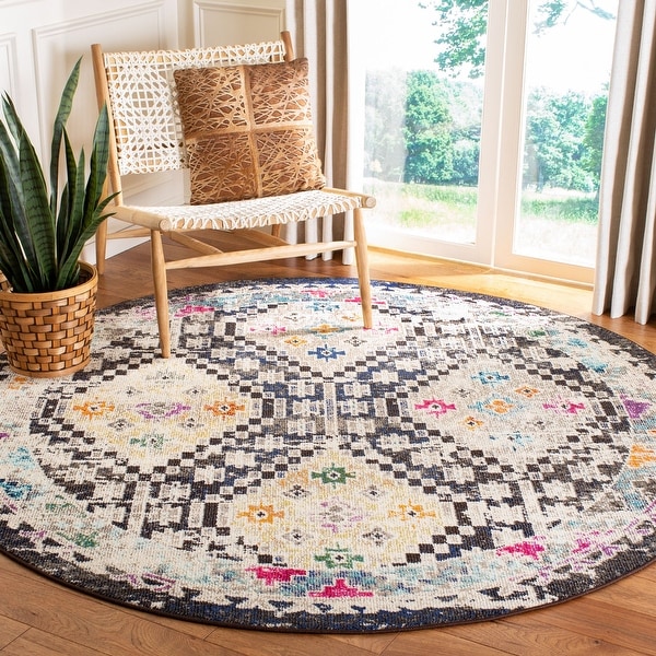 Safavieh Madison Medine Boho Diamond Distressed Rug