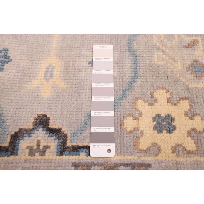 ECARPETGALLERY Hand-knotted Modern Oushak Grey Wool Rug - 7'10 x 9'8