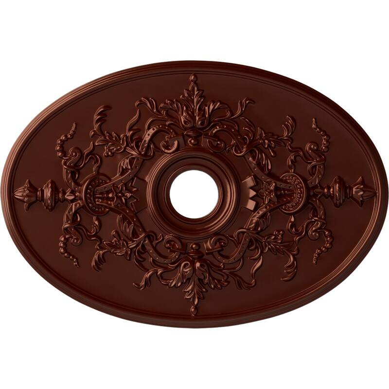 30 3/4"W x 21/14"H x 3 7/8"ID x 1 5/8"P Alexa Ceiling Medallion