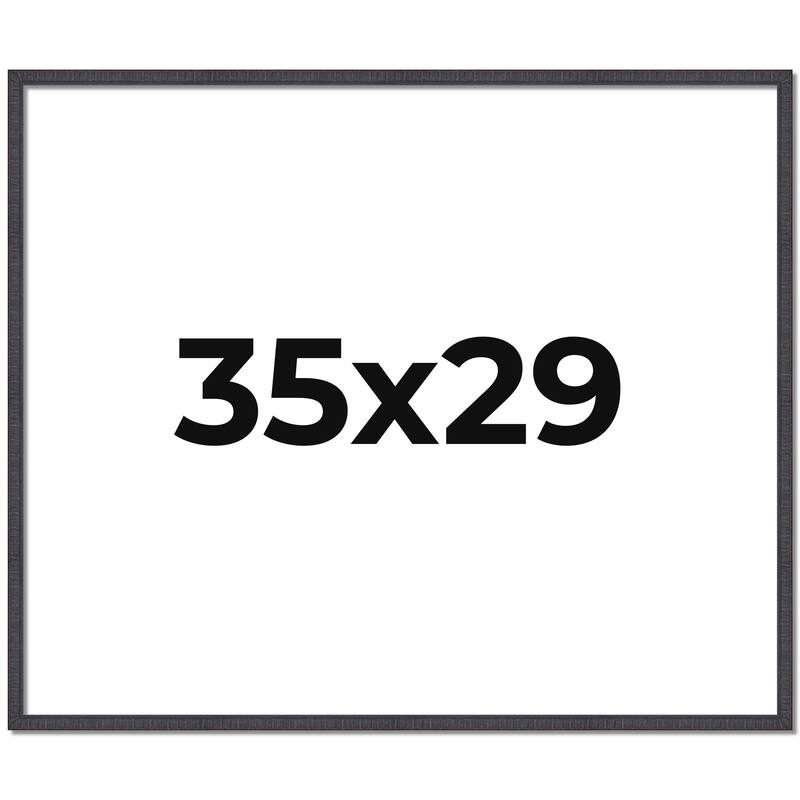 35x29 Frame Brown Solid Wood Picture Frame - Complete Modern Photo