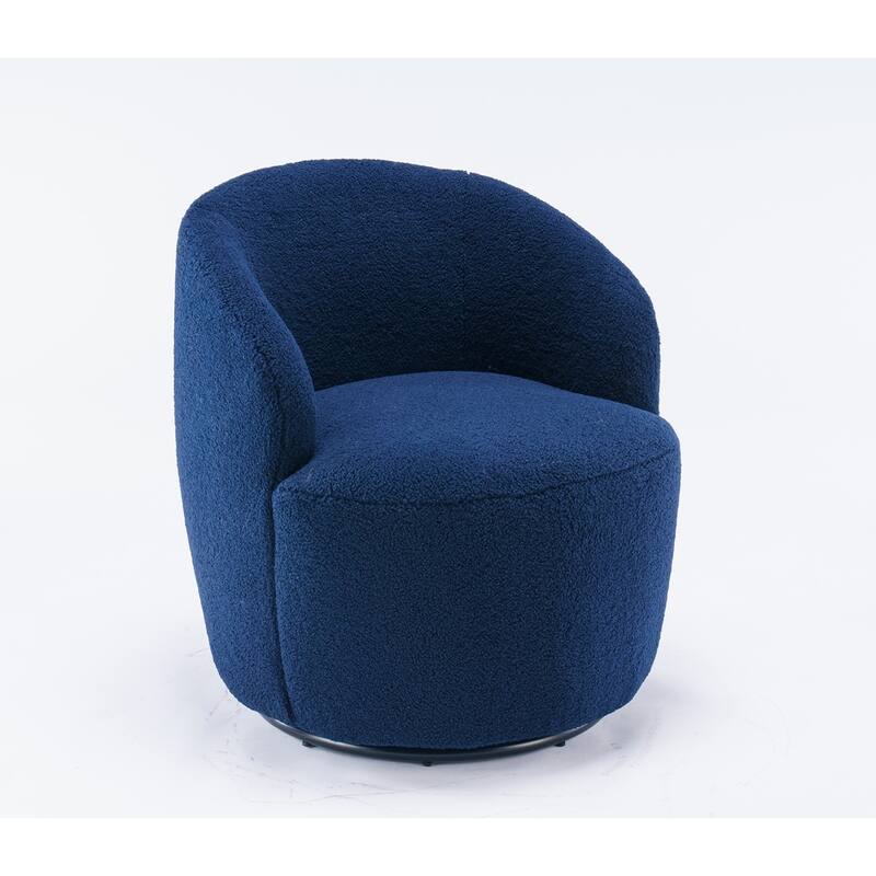 Teddy Fabric Swivel Accent Armchair Barrel Chair