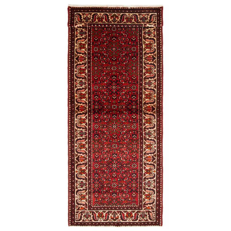 ECARPETGALLERY Hand-knotted Andelz Red Wool Rug - 3'8 x 10'0 - Red - 3'8 x 10'0