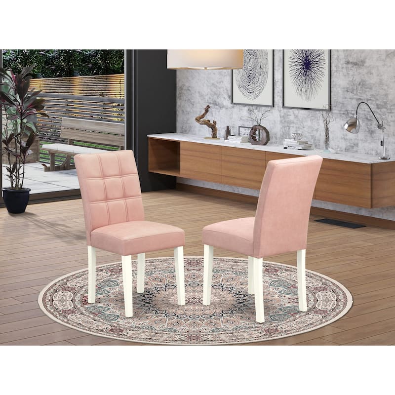 East West Furniture Austin Parson Dining Chairs, Set of 2 (Color & Fabric Options) - ASP2T42