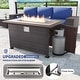 preview thumbnail 53 of 99, Outdoor Patio Furniture Set, All Weather PE Wicker Sectional Conversion Sofa set with Firepit(Optional)