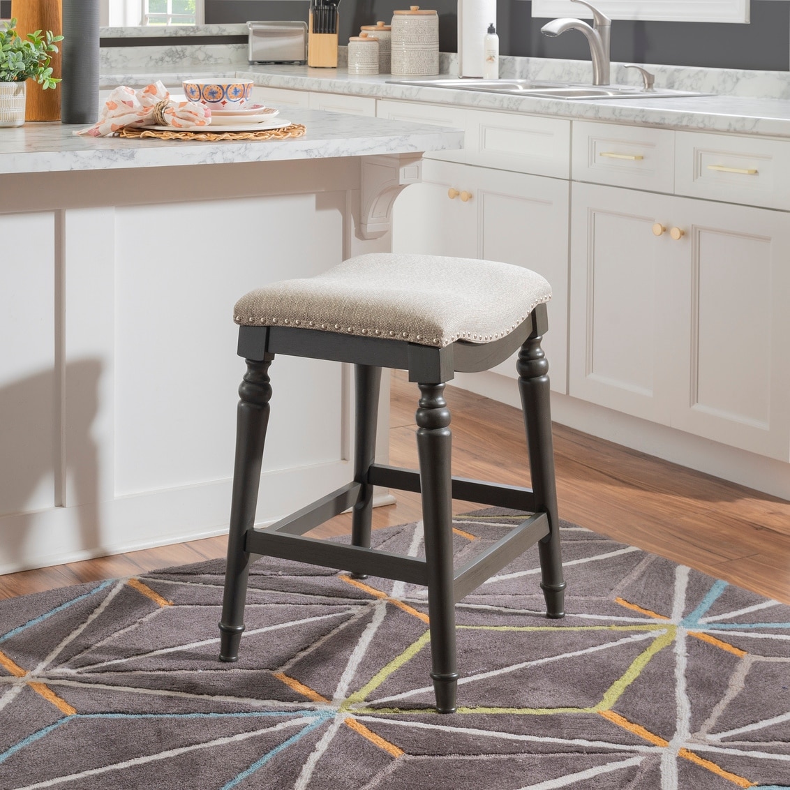 Farmhouse backless bar stools deals