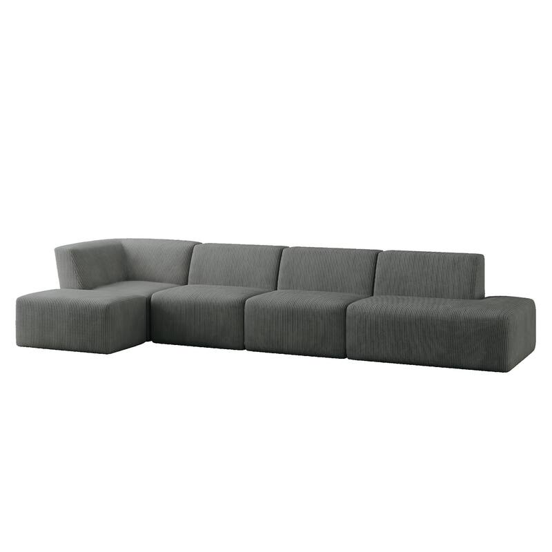 Oversized Corduroy Modular Sectional Fabric Sofa
