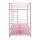 preview thumbnail 13 of 14, Twin Over Twin Bunk Bed with Trundle,Metal Bunkbeds with Ladder and Full-Length Guardrail