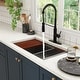 preview thumbnail 4 of 40, Undermount Single Bowl 16 Gauge Nano Stainless Steel Workstation Kitchen Sink with Pull Down Kitchen Faucet and Accessories